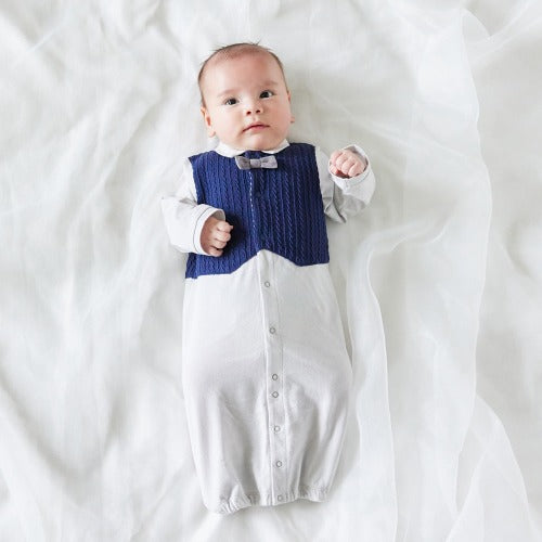 おめかし長袖2wayドレス ネイビー 50-70cm / ツーウェイオール