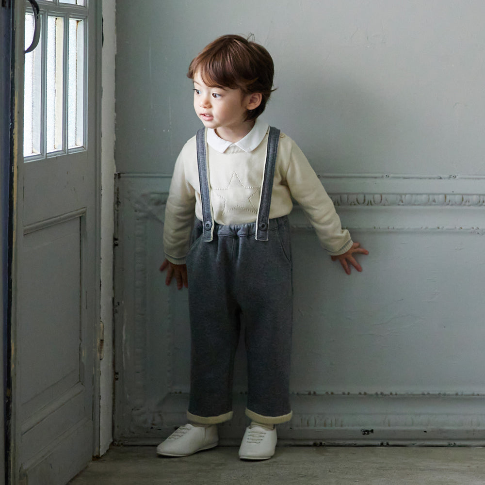 star刺繍 プルオーバー ホワイト 80cm・90cm・100cm