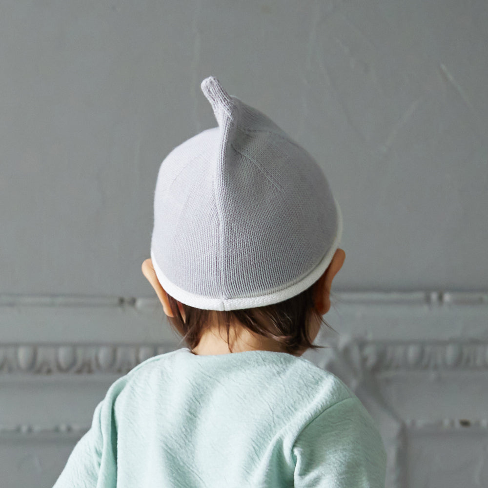 フェザーコットン ベビー帽 ミルク S・M