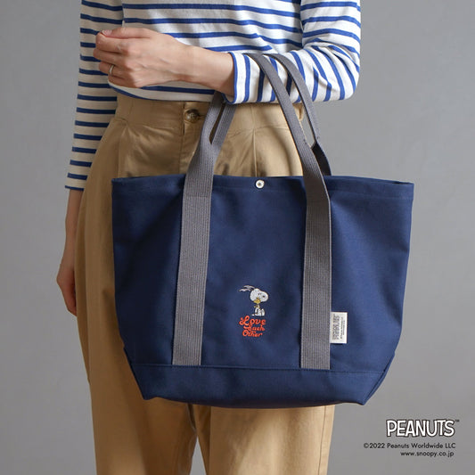 トートバッグ ネイビー スヌーピー PEANUTS×10mois ★