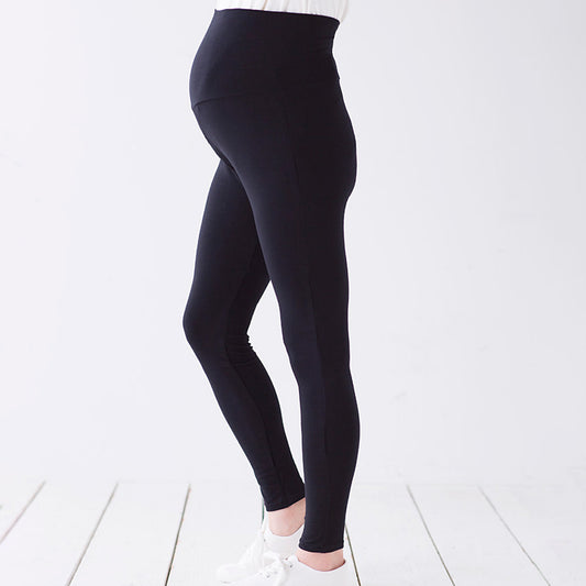 マタニティレギンス10分丈 ブラック/犬印