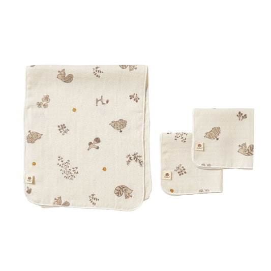 minori 沐浴ガーゼ・ハンカチセット コットンテンセル