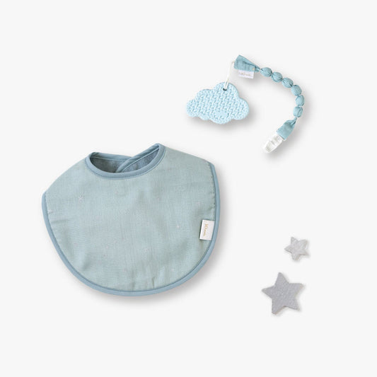 プレーンスタイ&THEETHERギフトセット ブルー / 出産祝い 名入れ刺?可