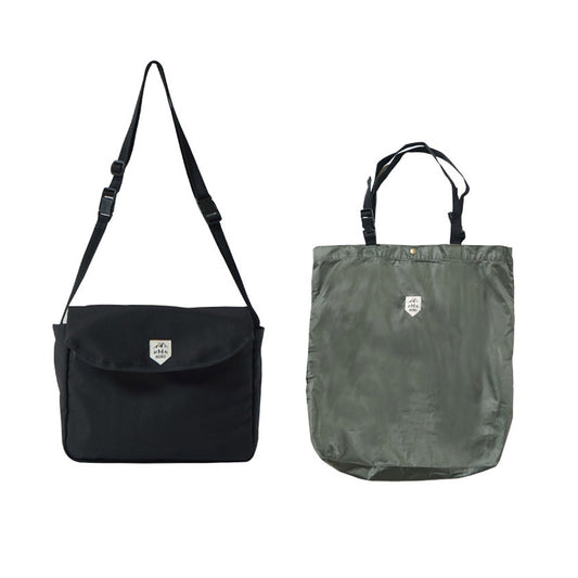 エコバッグ&3wayインナーバッグ ブラック×カーキ