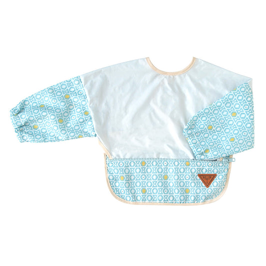 お食事ポーチロン 長袖 トーテム ブルー