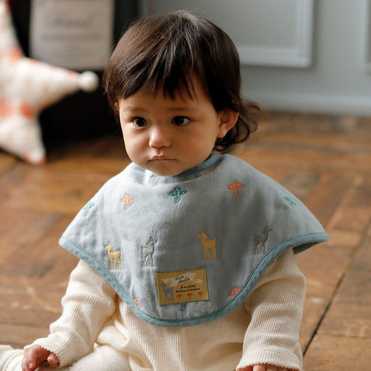 Amelie(アメリ) ふくふくガーゼ 2wayビブ(2枚セット) / 名入れ刺繍可