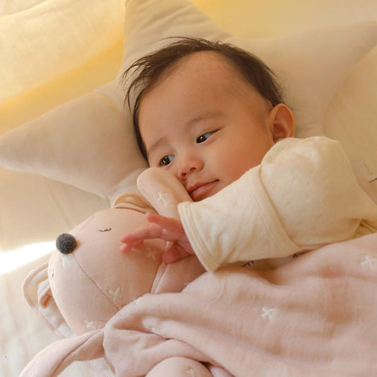 シェルピンク mini me(ミニミー) ベビーブランケット ふくふくガーゼ(6重ガーゼ)