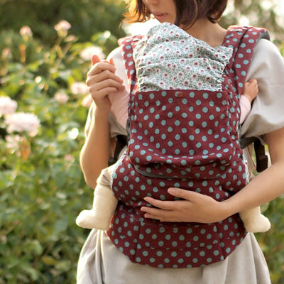 ベビーキャリー プティット・フルール・デ・シャン ブラウン×グリーン