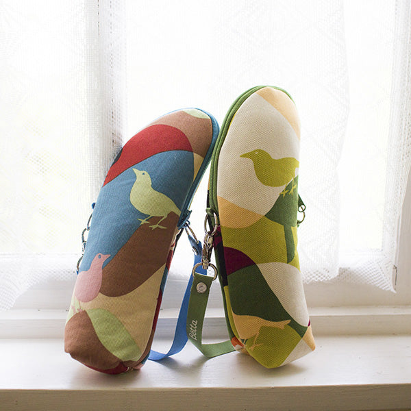 哺乳びん専用 保温ポーチ・モダンバード グリーン