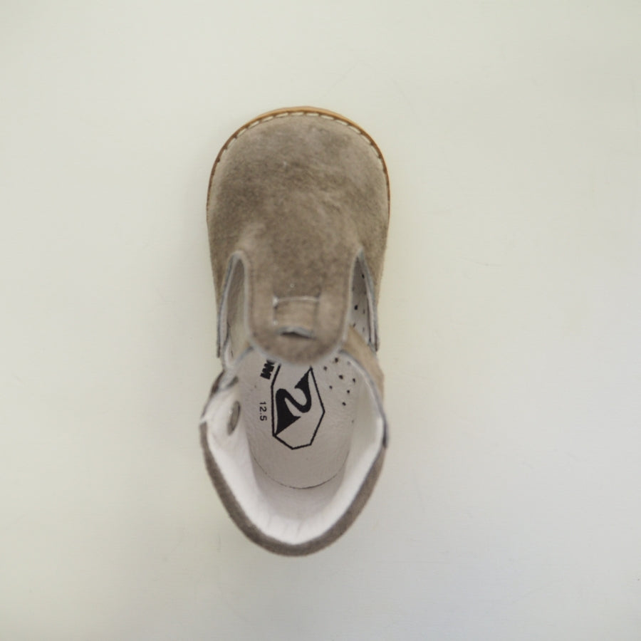 Tストラップシューズ モスグレー PEEP ZOOM 14cm