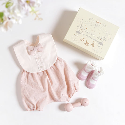 アニバーサリーボックス 蝶ネクタイ ギフトセット ピンク / 出産祝い●