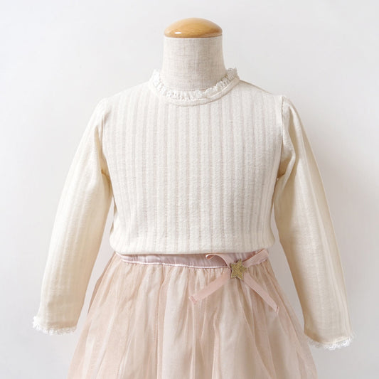 レーシーニットトップス クリーム 80cm・90cm・100cm