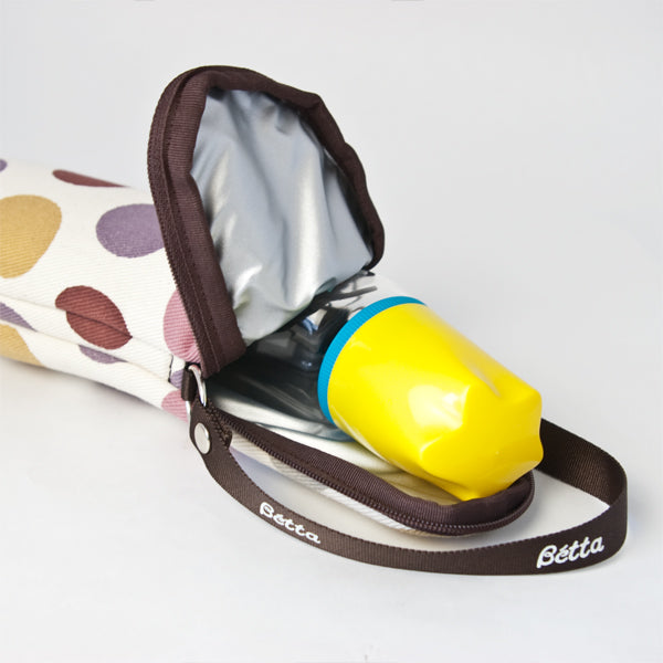 哺乳びん専用 保温ポーチ・ショコラドット