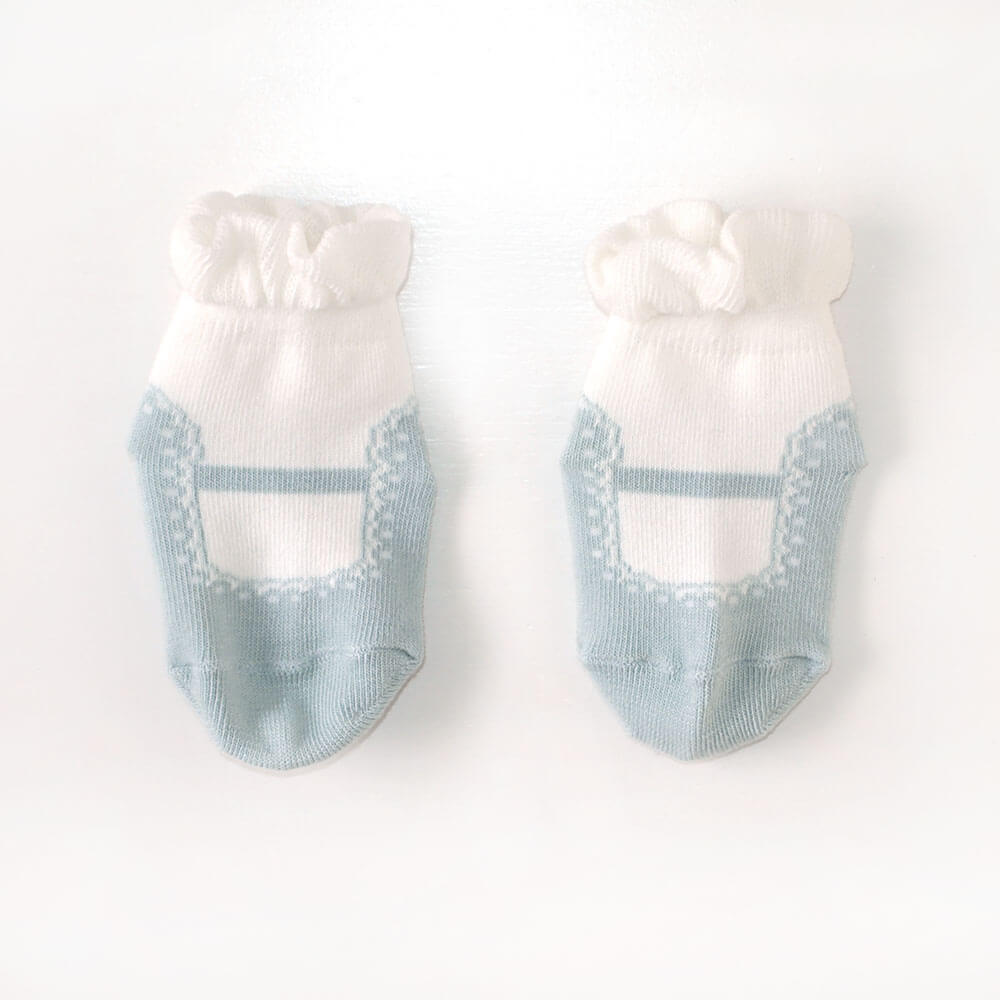 ストラップシューズソックス ブルー