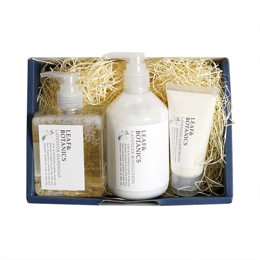 LEAF&BOTANICSギフトセット(ハンド&ボディケア3pcs:ラベンダー)●