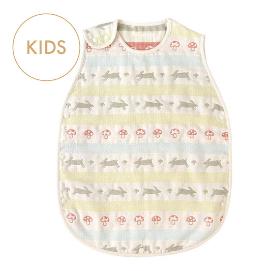 ラパンラパン スリーパートドラー・キッズサイズ ふくふくガーゼ(6重ガーゼ)/ 名入れ刺繍可