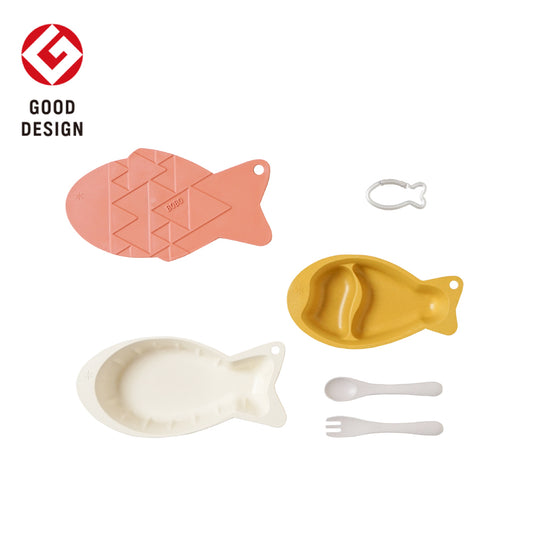 mamamanma(マママンマ) &go おさかなプレート テラコッタ / 離乳食 食器