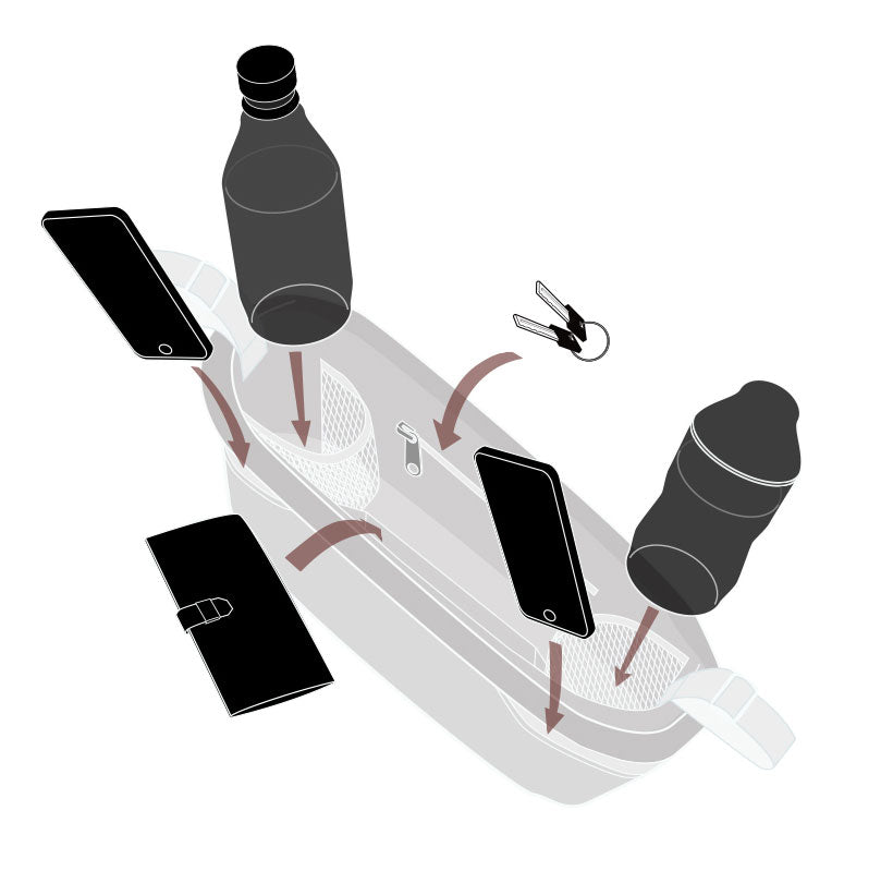 3wayストローラーオーガナイザー グレー