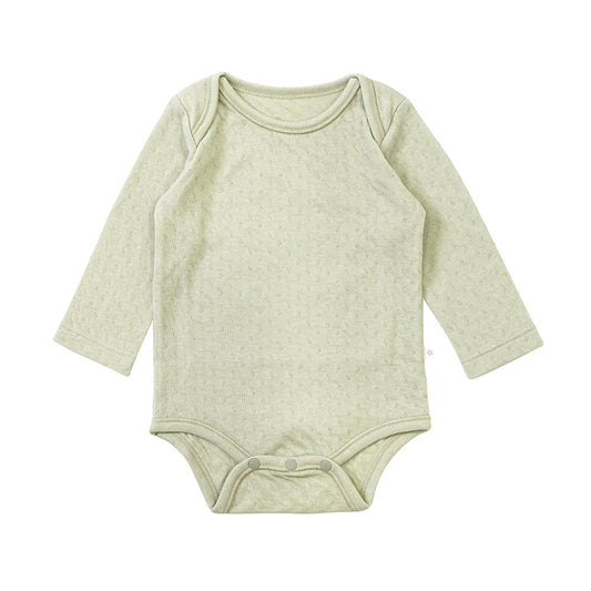 長袖ボディ オーガニックコットン グリーン 70cm・80cm