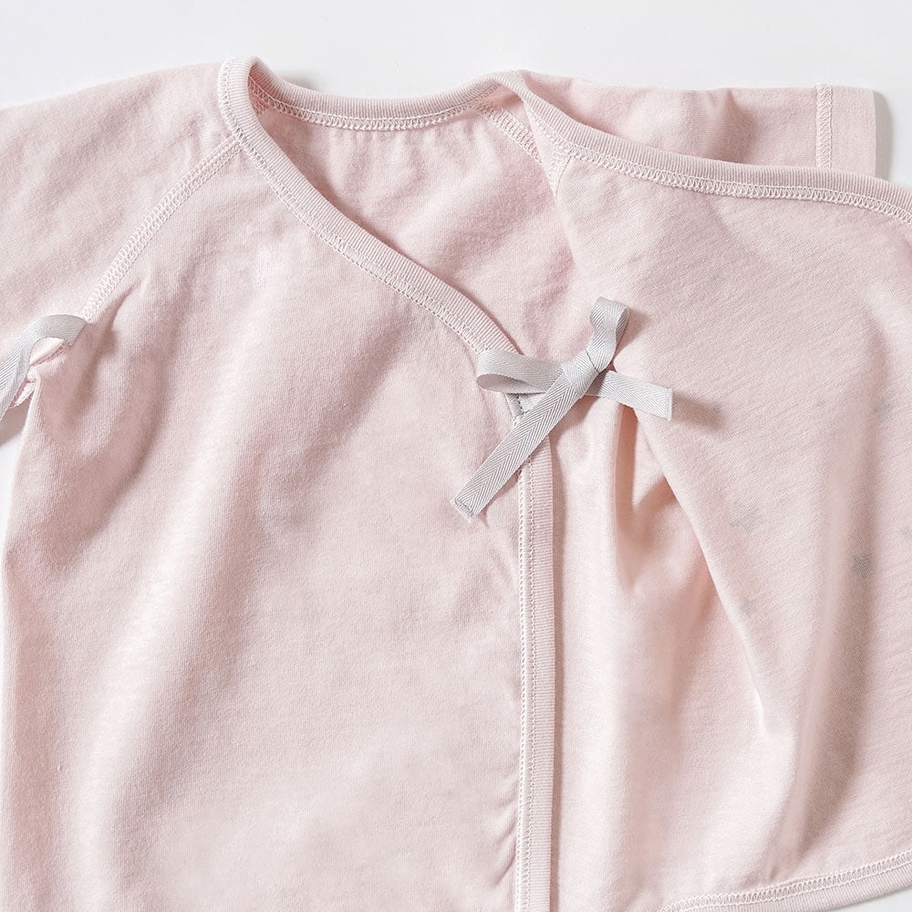 短肌着 星プリント ピンク 50-60cm