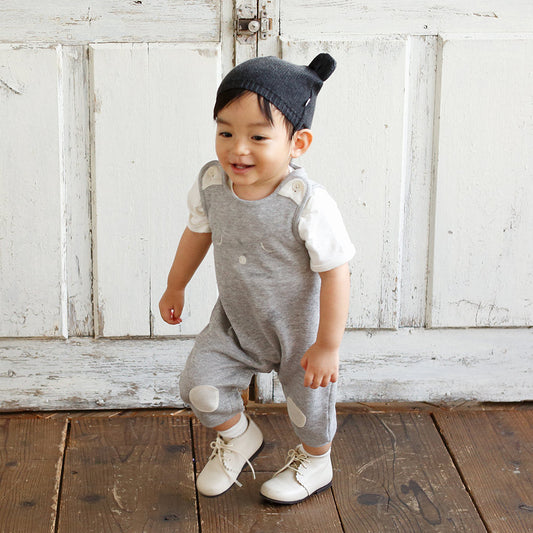 くまさんロンパース グレー 70cm・80cm