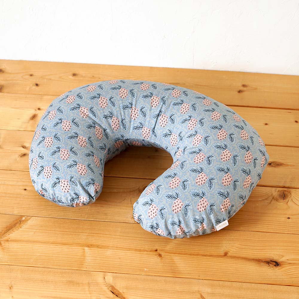 ママ&ベビー授乳クッション カバー&中しんセット ヴァンダンジュ ライトブルー ★