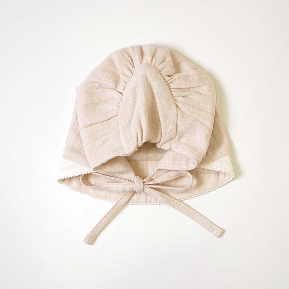 ボンネット ペールピンク 42-44cm