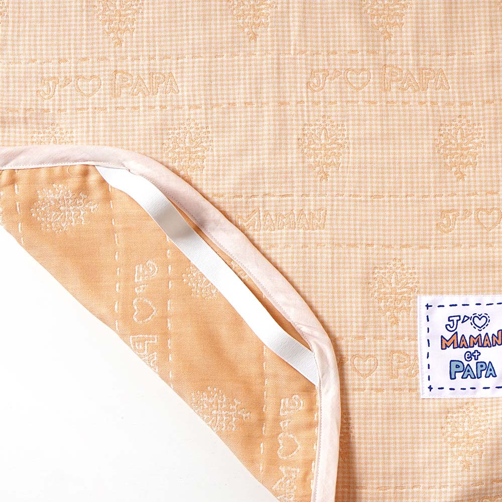 モン・ベベ・シェリ 4重ガーゼ コットカバーS(60×100cm) オレンジソルベ