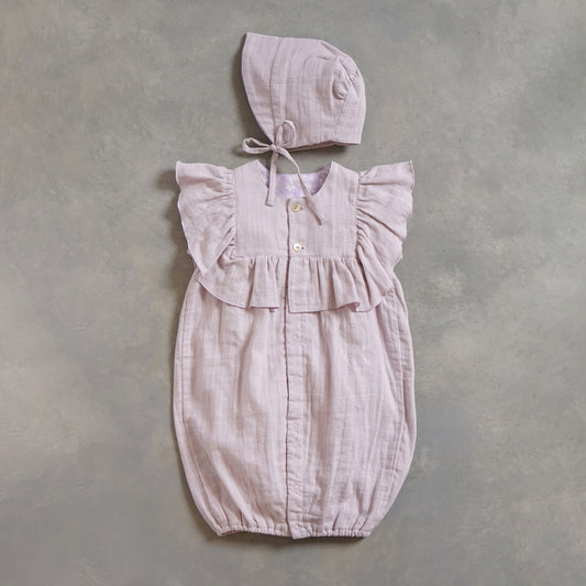 フリルガーゼ2wayドレス ボンネット付き ラベンダー 50-70cm / ツーウェイオール