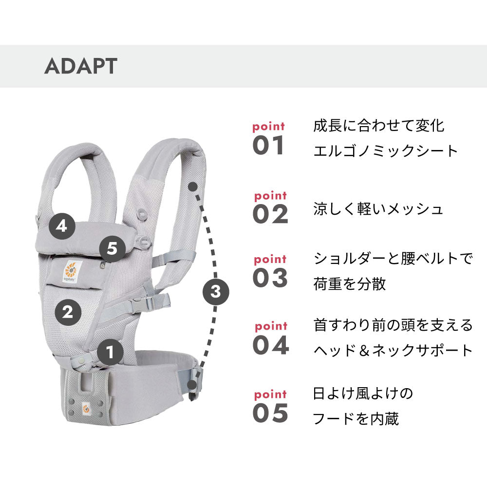 ベビーキャリア ADAPT クールエア ローデン(グリーン) / 抱っこ紐