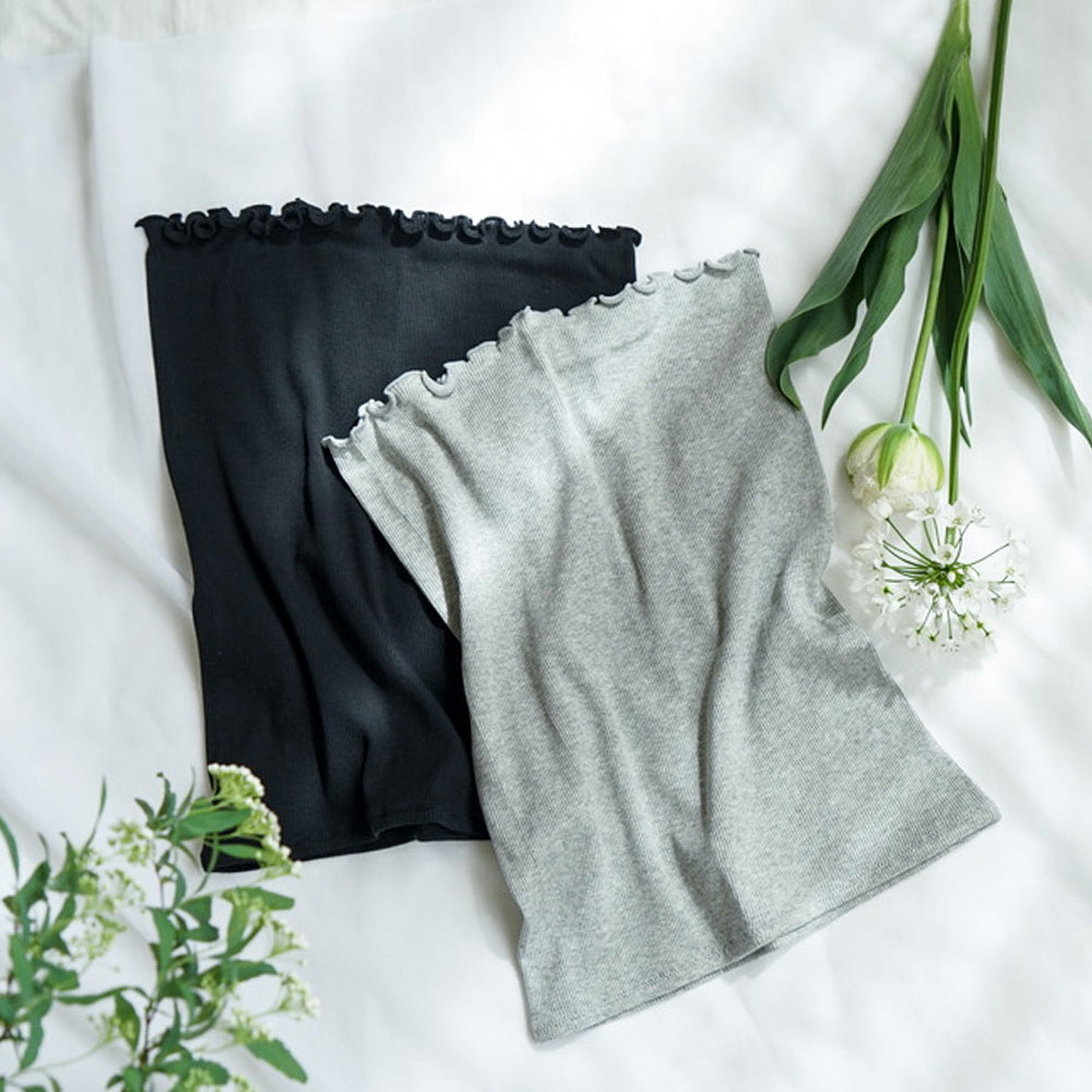 オーガニックコットン腹巻 マタニティM-L ブラック/犬印