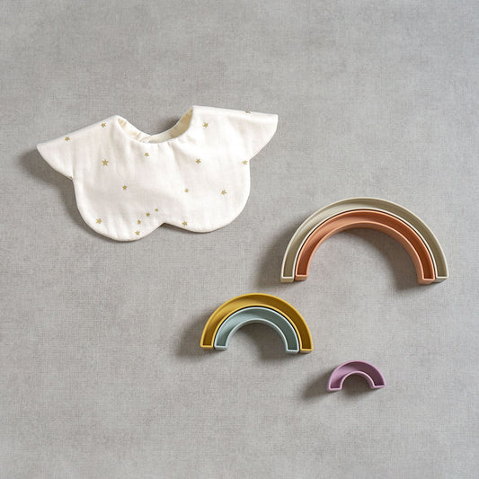 レインボースタッカートイ・スタイギフトセット エクリュ / 出産祝い●
