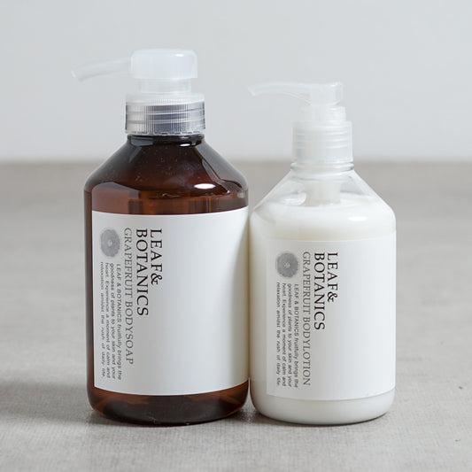 LEAF&BOTANICSギフトセット(ボディソープ&ローション:グレープフルーツ)●