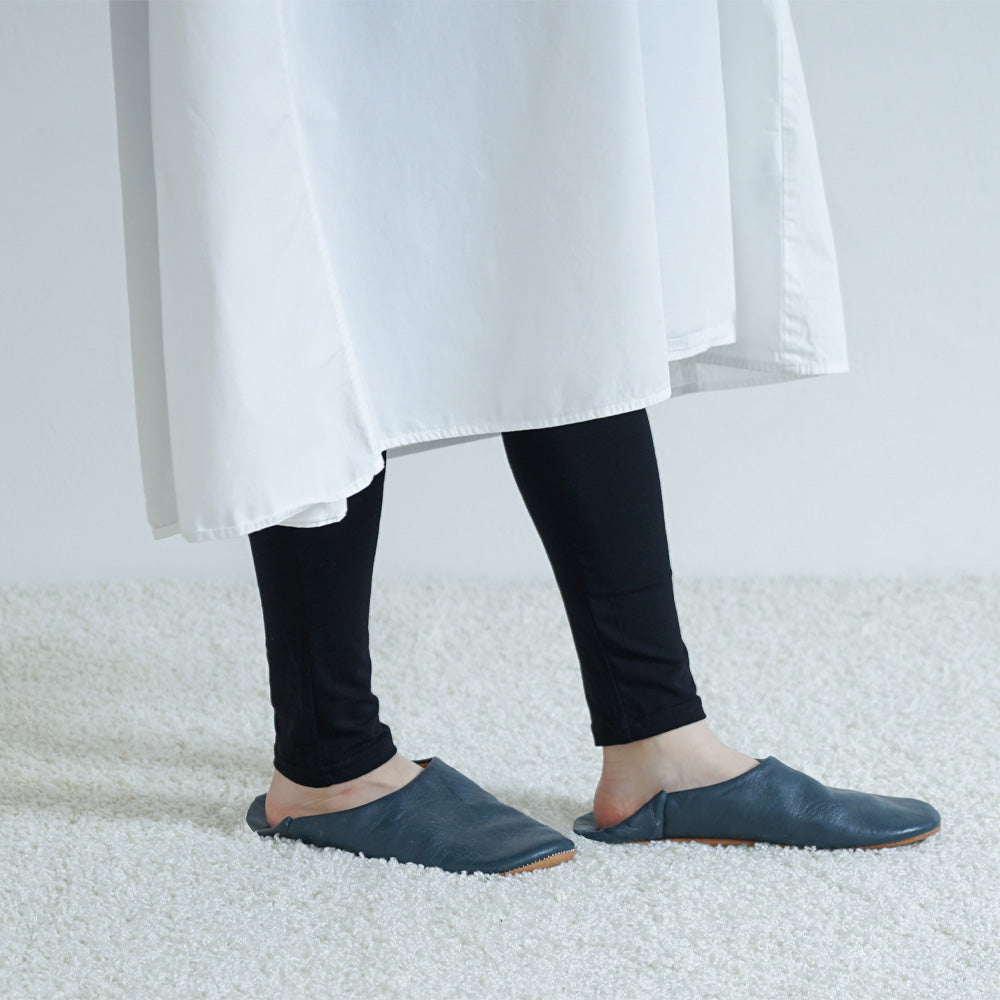 マタニティレギンス10分丈 ブラック/犬印