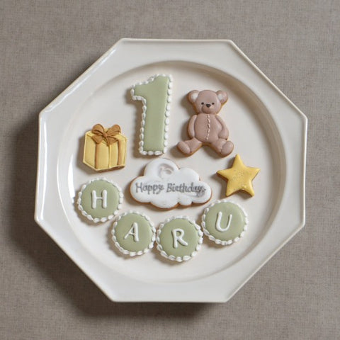Atelier10mois ファーストバースデーケーキ アイシングクッキー くま