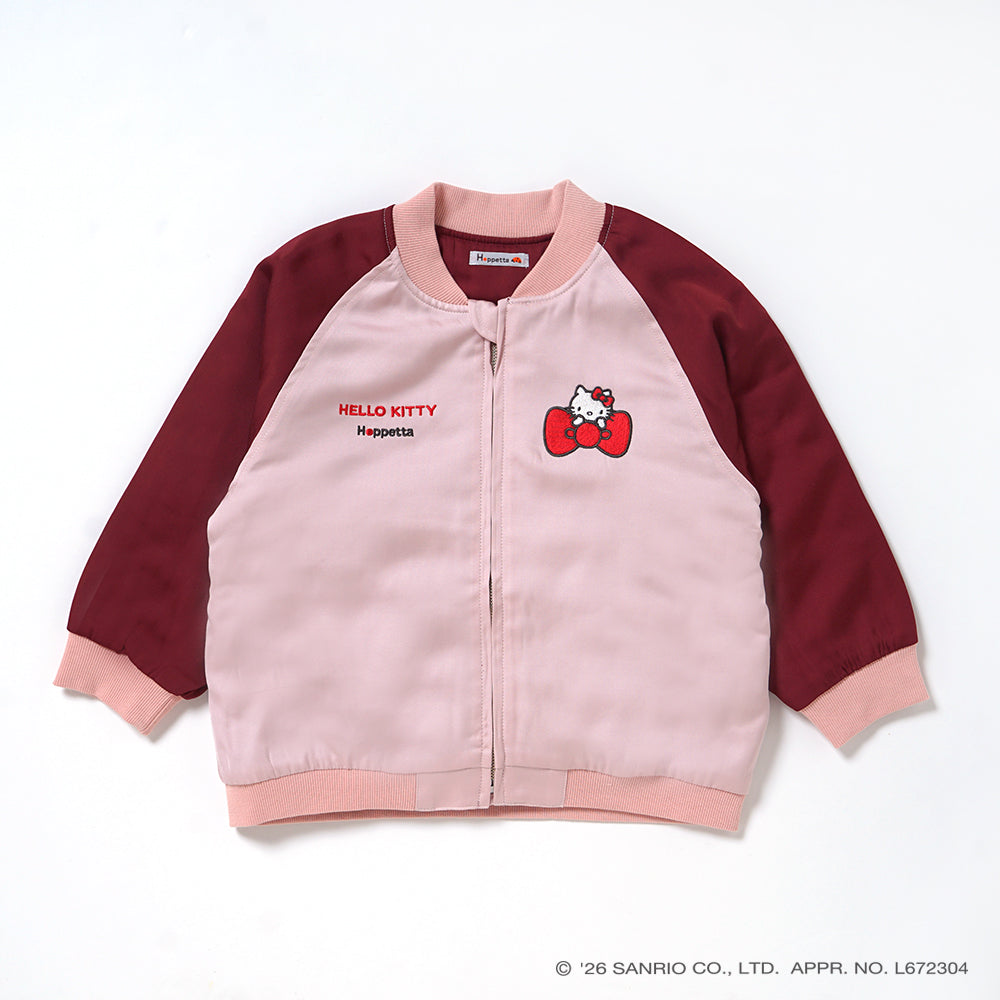 HELLO KITTY×Hoppetta SOUVENIR JACKET ピンク 80-90・90-100・100-110cm