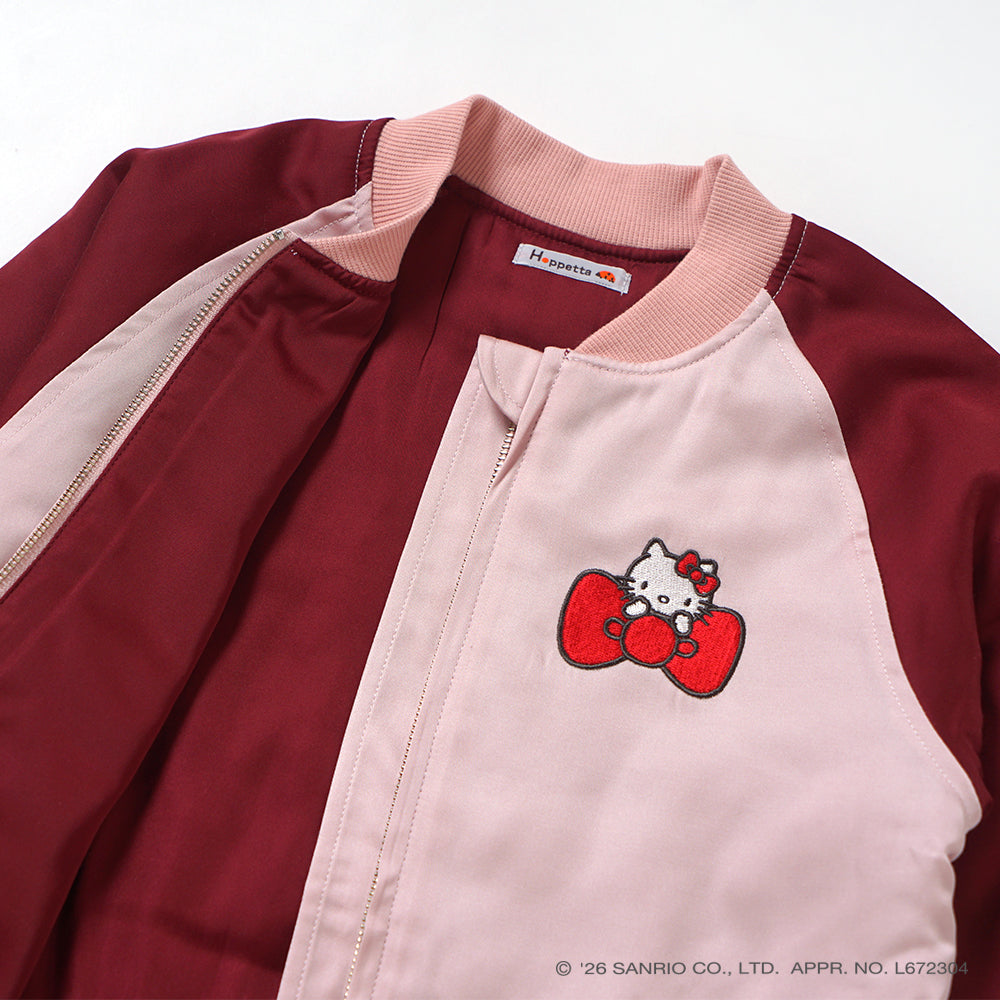 HELLO KITTY×Hoppetta SOUVENIR JACKET ピンク 80-90・90-100・100-110cm