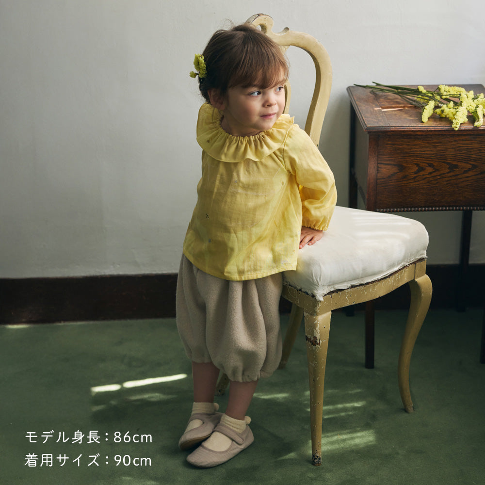 フリル襟シャツ イエロー 80・90・100・110cm