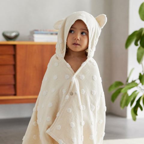 オーガニックコットン リバーシブルマント