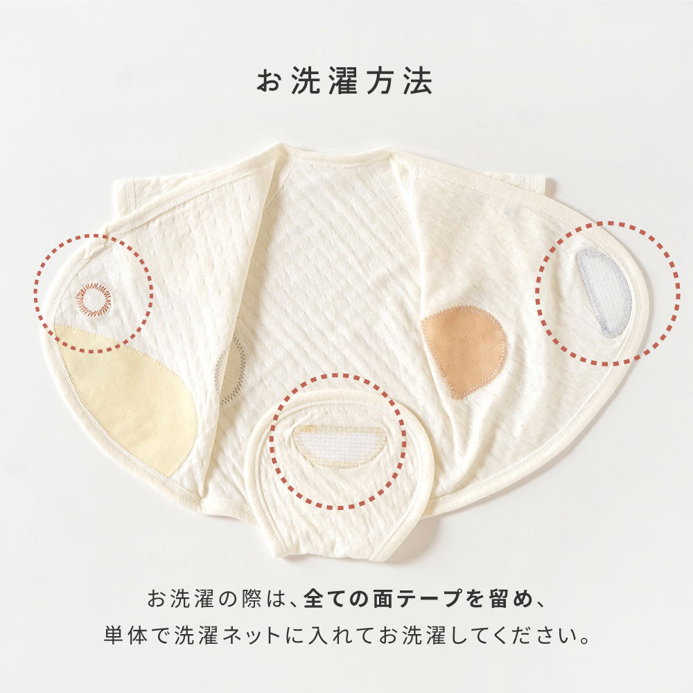 PATTO SATTO HADAGI　肌着２点セット　50-60cm・60-70cm（グリーン・アメザイク）