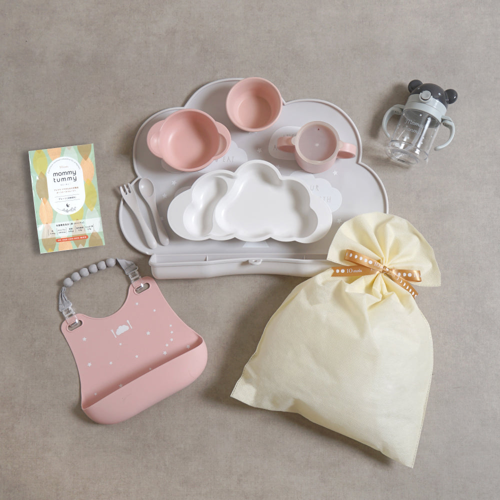 1万5千円ぴったり　出産祝いギフトセット(お食事グッズ)　ピンク