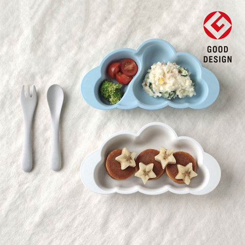 mamamanma(マママンマ) プレートセット ブルー / 離乳食 食器 ベビーサイズ
