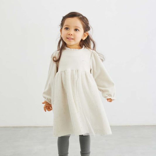 星チュールベロアドレス ライトグレー 80cm・90cm・100cm