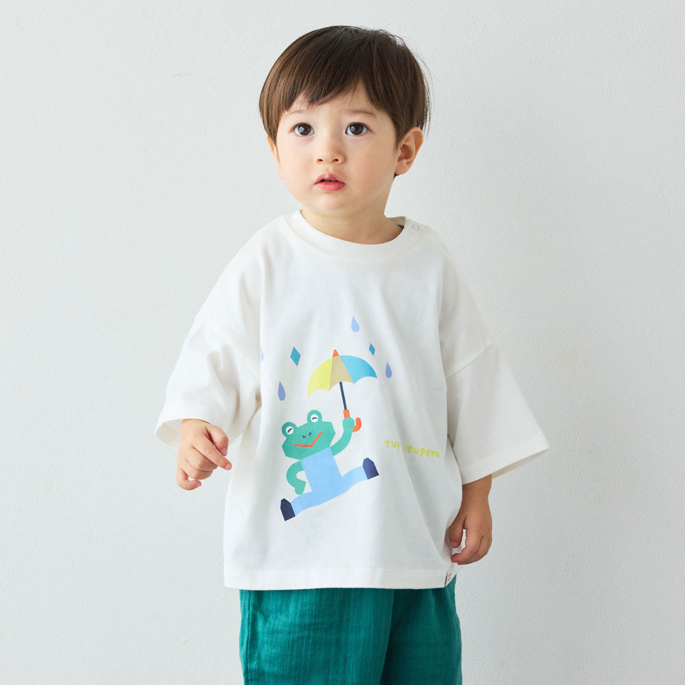 【予約】tupera tupera 親子Tシャツ(キッズ) オフホワイト 80-90cm