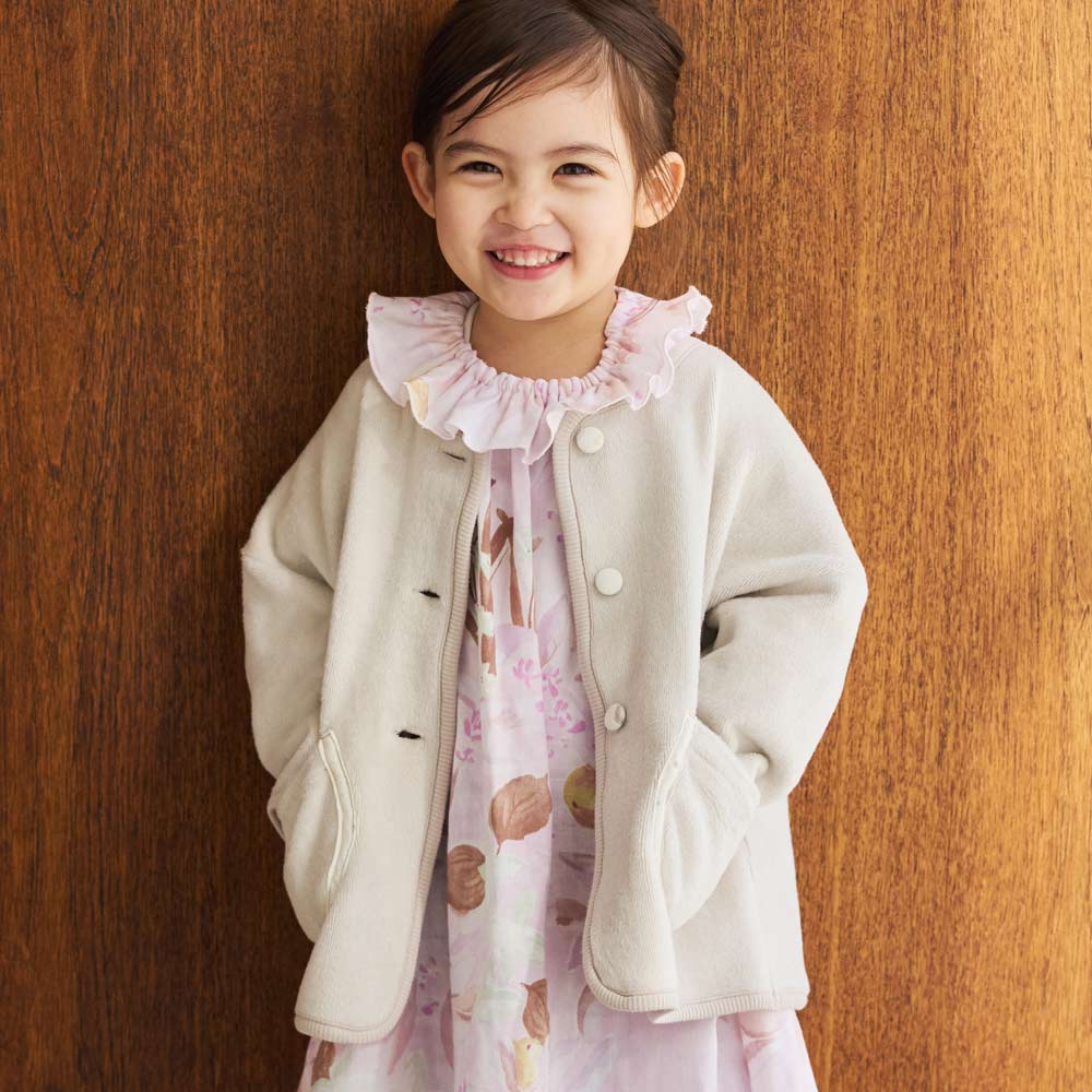 シャギーウォームブルゾン ベージュ 80-90・ 90-100・100-110cm