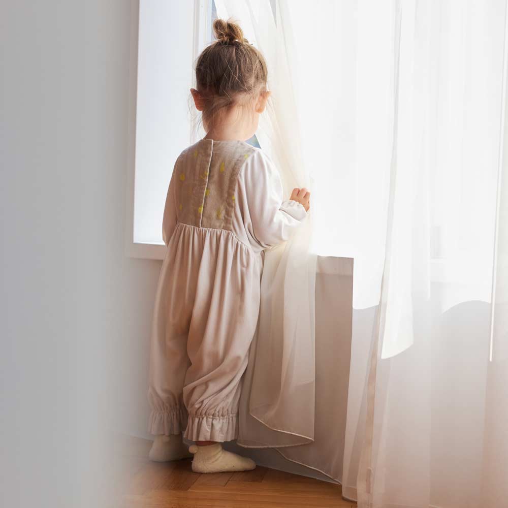 ウォームドロワ ロンパース グレー 70・80cm