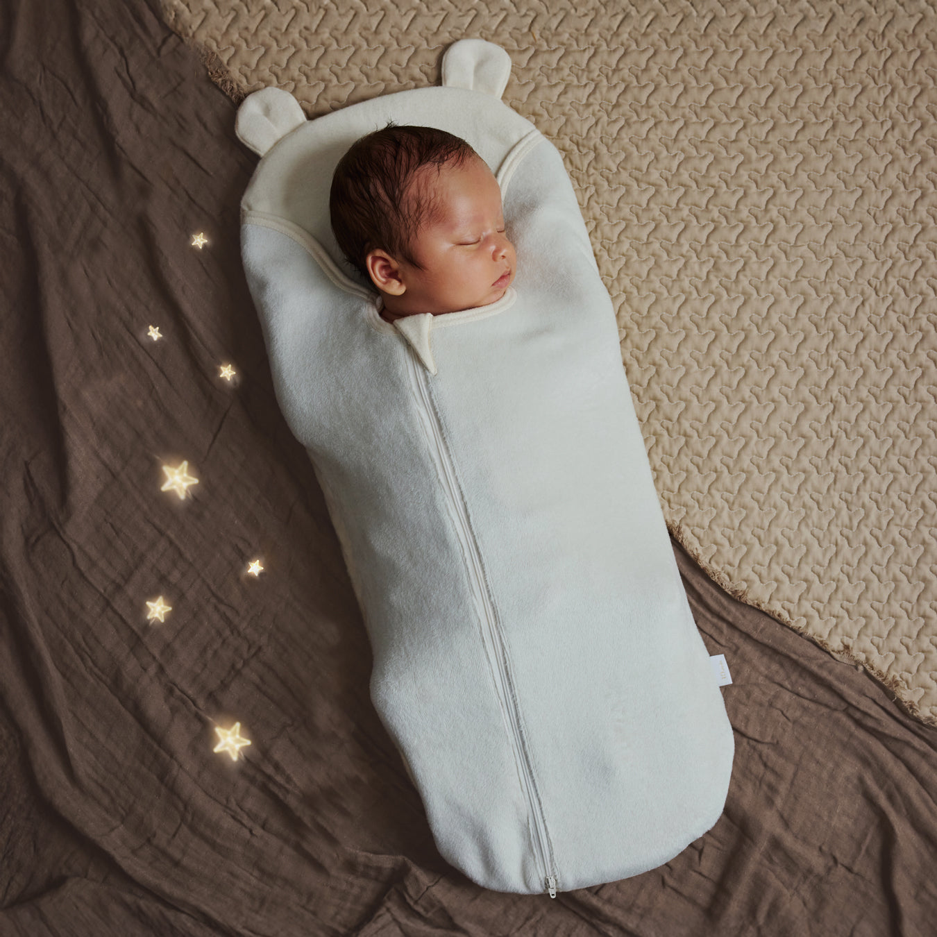 【12/15頃再入荷予定】たまごマットおくるみ sleep 起毛ベロア アイボリー