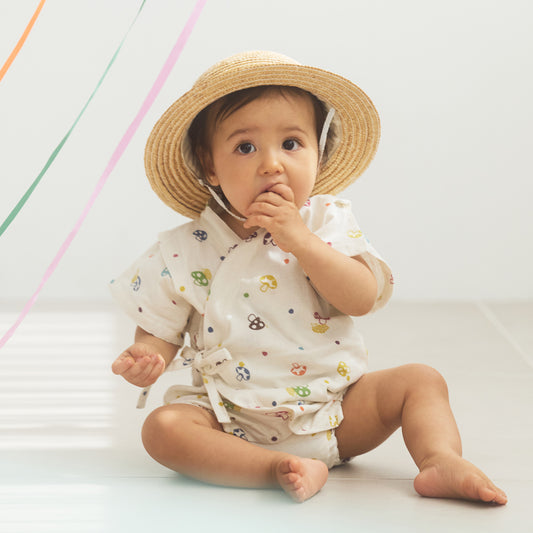 甚平オール キナリ 70-80cm