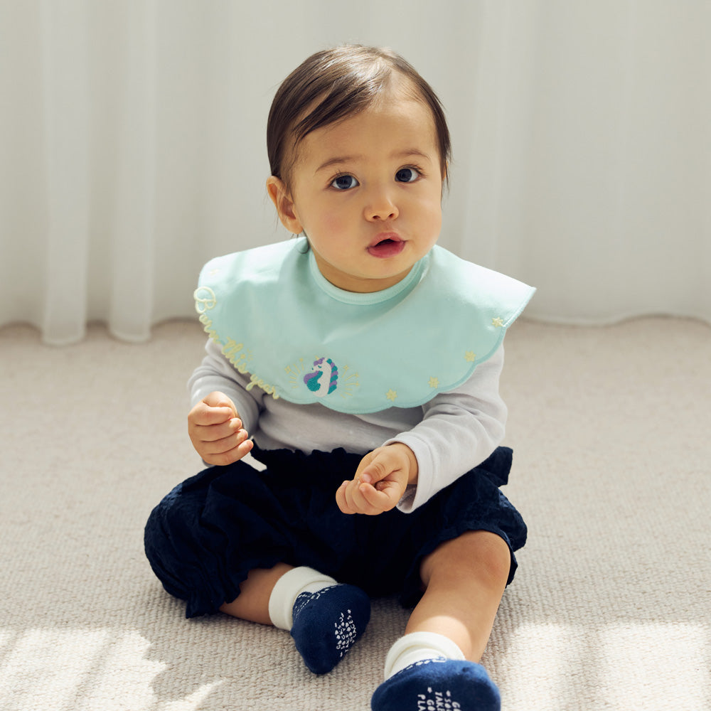 干支 刺繍スタイ ユニコーン / うま年