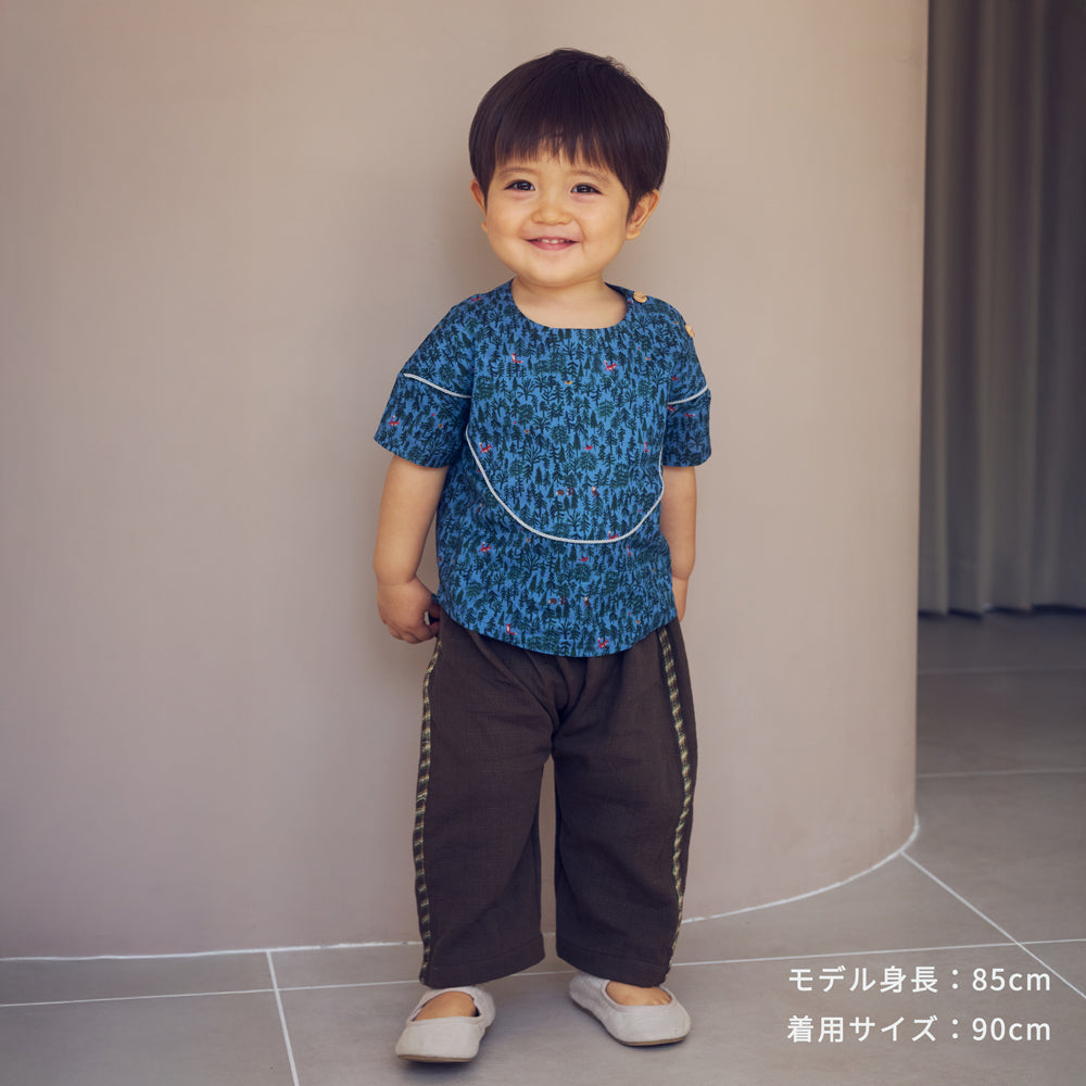 リバーシブルサルエルパンツ ブラウン 80・90・100・110cm